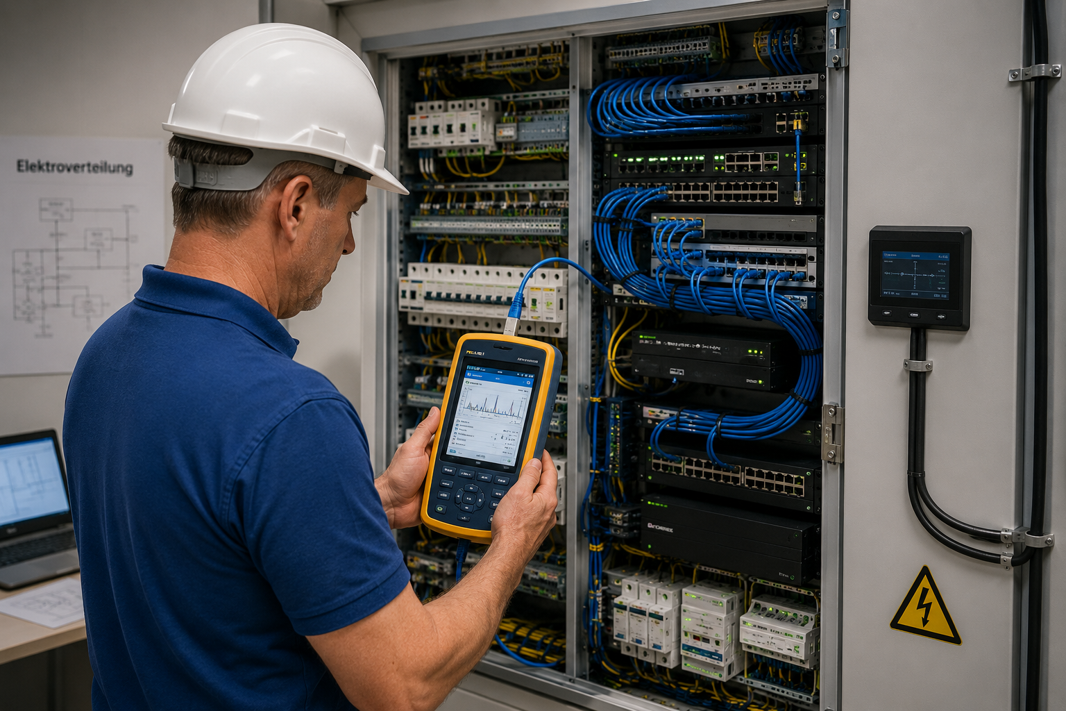 Netzwerkprüfung und strukturierte Verkabelung